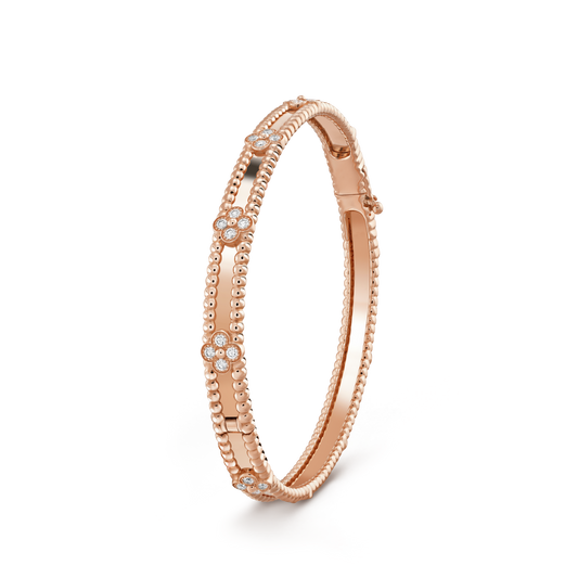 [⭐Mirelle]CLOVER BRACELET 4MM DIAMONDS