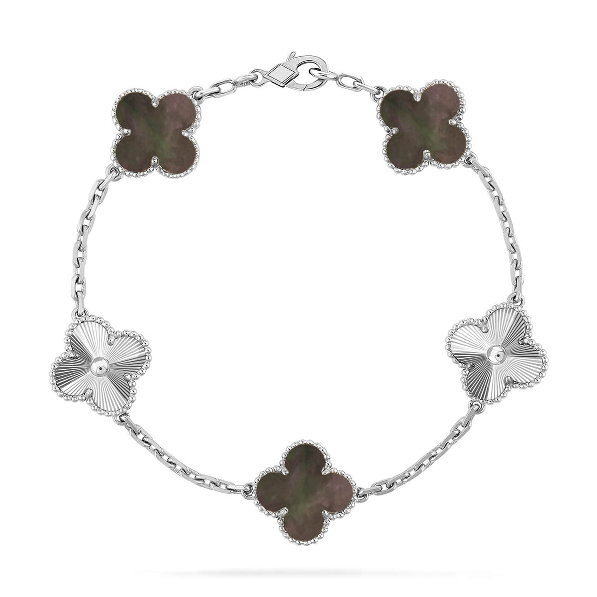 [⭐Mirelle] CLOVER 5 MOTIF GRAY MOP BRACELET COLLECTION