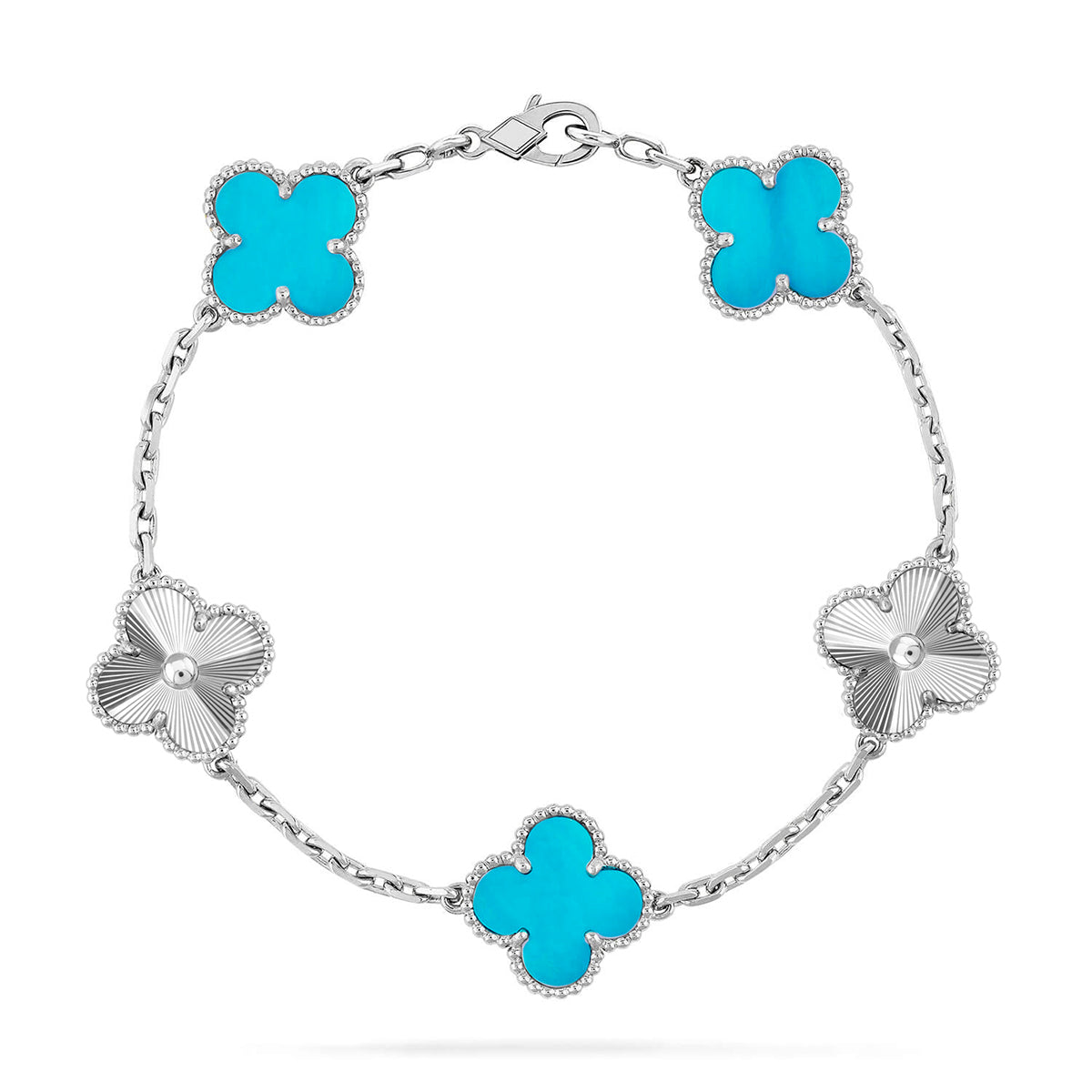 [⭐Mirelle] CLOVER 5 MOTIF TURQUOISE BRACELET COLLECTION