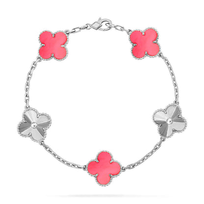 [⭐Mirelle] CLOVER 5 MOTIFS  PINK MOP BRACELET COLLECTION