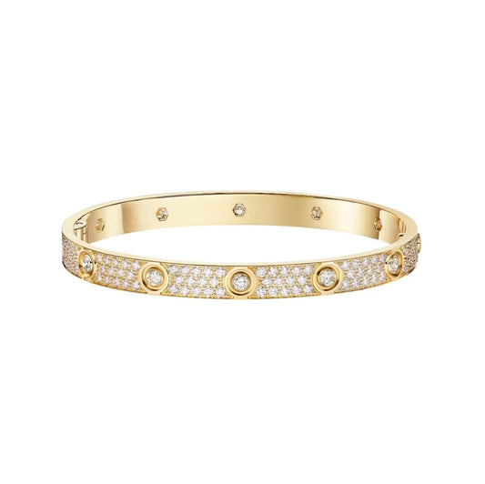 [⭐Mirelle]LOVE BRACELET 6.1MM DIAMOND-PAVED 10 BIG DIAMONDS