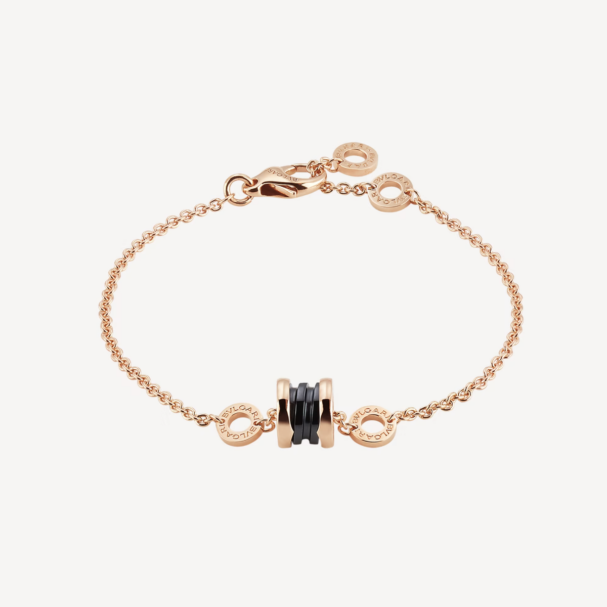 [⭐Mirelle]ZERO 1 SOFT PINK GOLD AND BLACK CERAMIC BRACELET