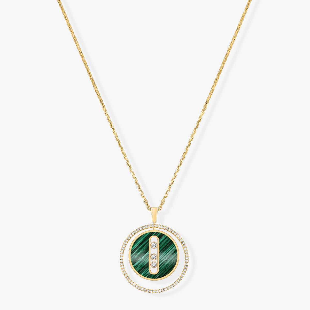 [⭐Mirelle]Demo MOVE 3 DIAMOND MALACHITE GOLD DIAMOND NECKLACE