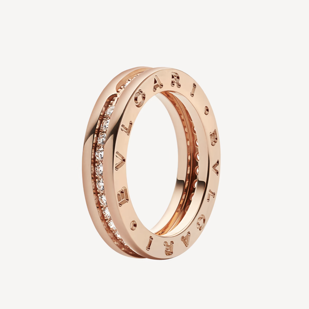 [⭐Mirelle]ZERO 1 ONE-BAND PAVED DIAMONDS ON THE SPIRAL RING