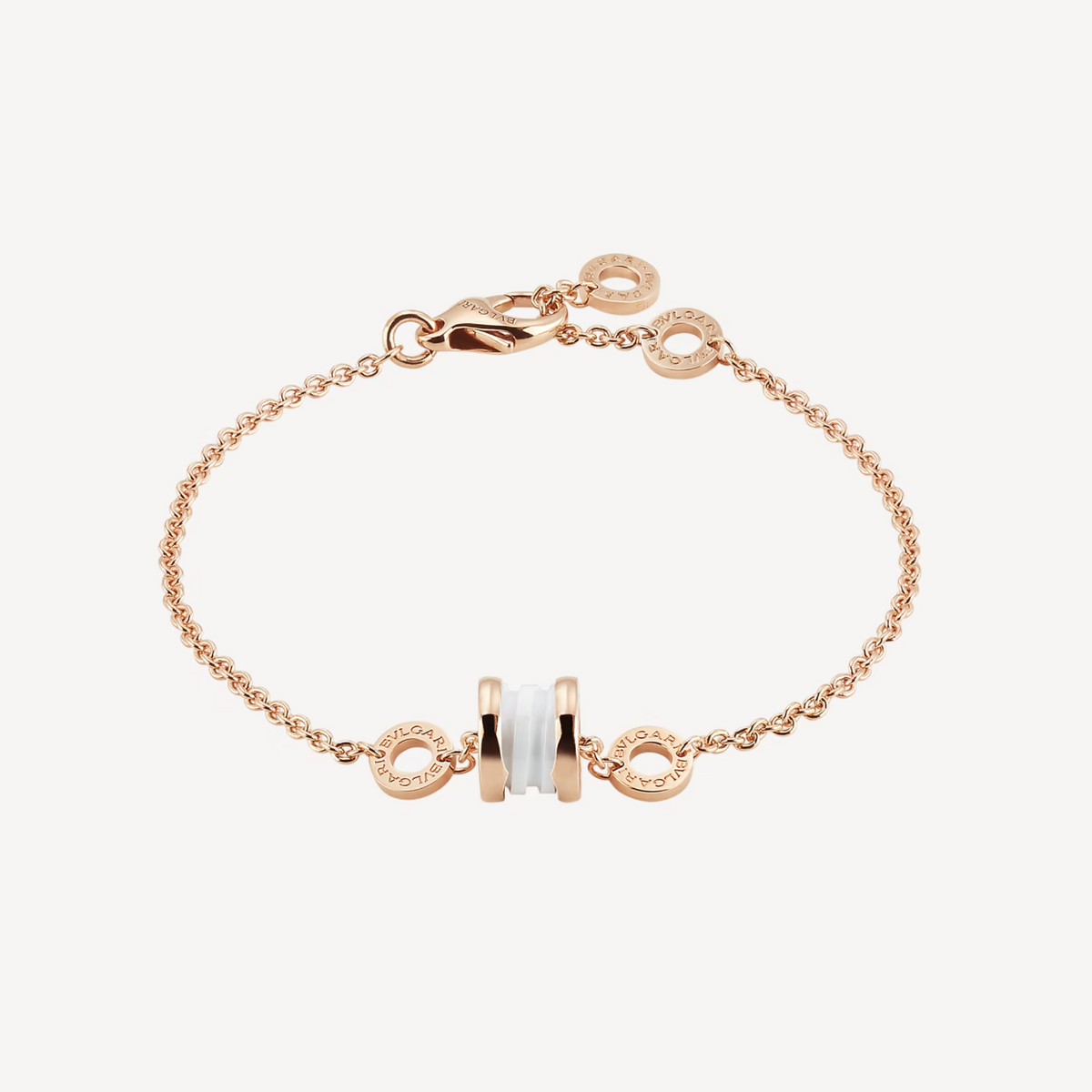 [⭐Mirelle]ZERO 1 SOFT PINK GOLD AND WHITE CERAMIC BRACELET