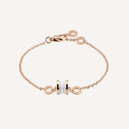 [⭐Mirelle]ZERO 1 SOFT PINK GOLD AND WHITE CERAMIC BRACELET