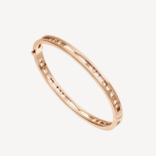 [⭐Mirelle]ZERO 1 SPIRAL LOGO PINK GOLD BRACELET