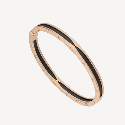 [⭐Mirelle]ZERO 1 PINK GOLD WITH BLACK CERAMIC BRACELET