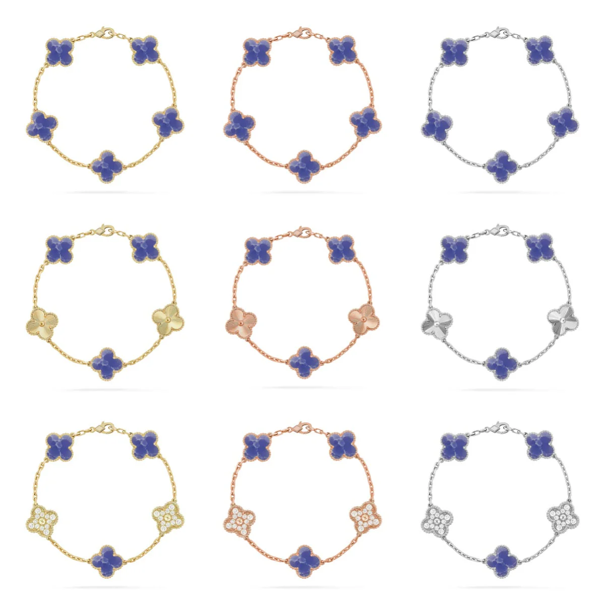 [⭐Mirelle]CLOVER 5 MOTIF BLUE VEINS BRACELET COLLECTION