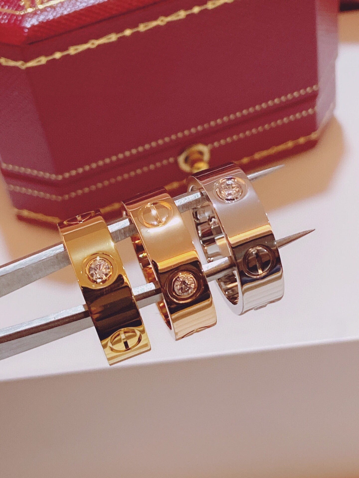 [⭐Mirelle]Three-Diamond Ring