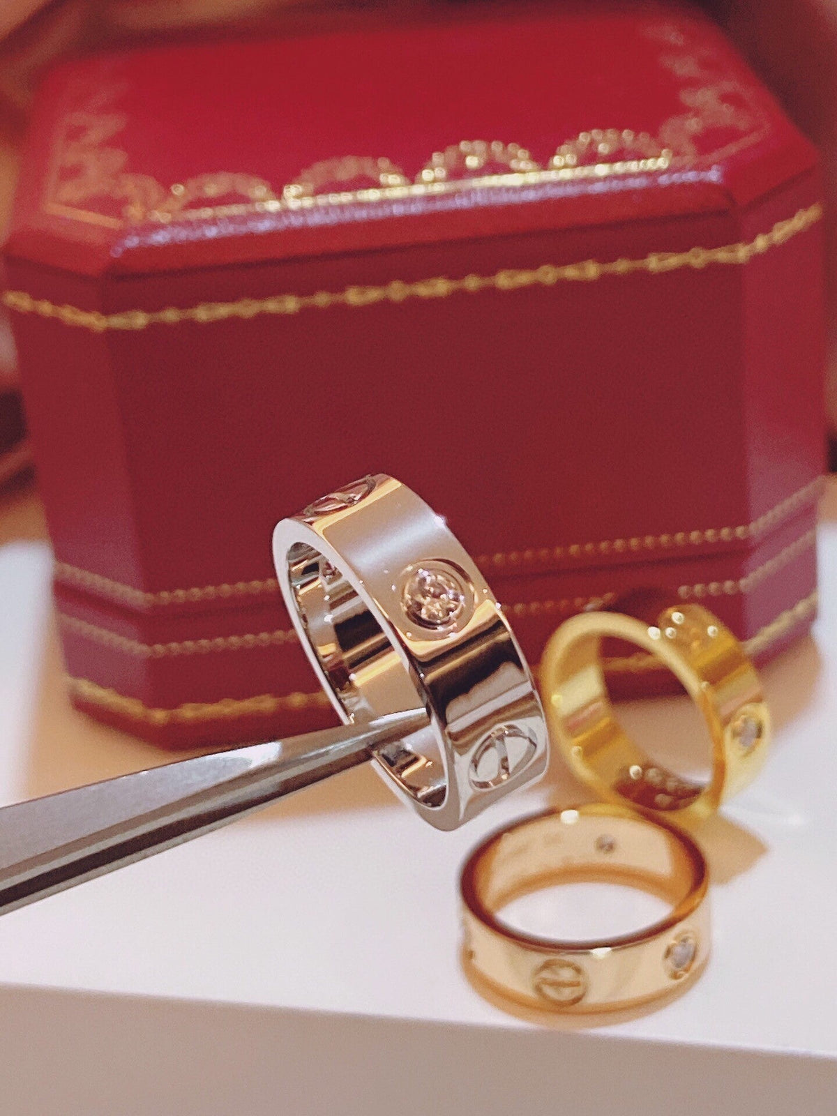 [⭐Mirelle]Three-Diamond Ring