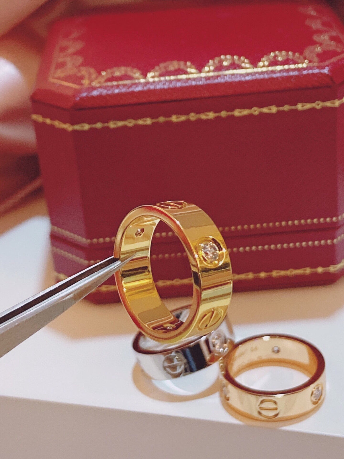 [⭐Mirelle]Three-Diamond Ring