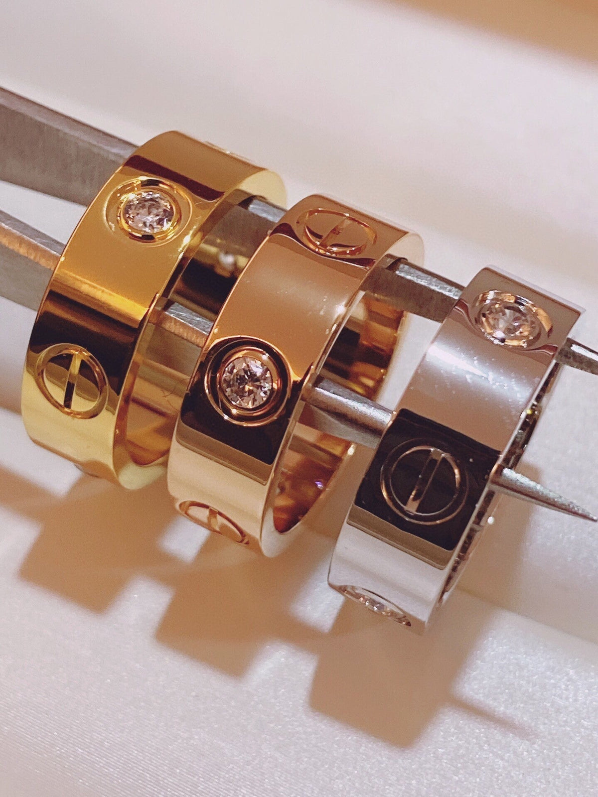 [⭐Mirelle]Three-Diamond Ring
