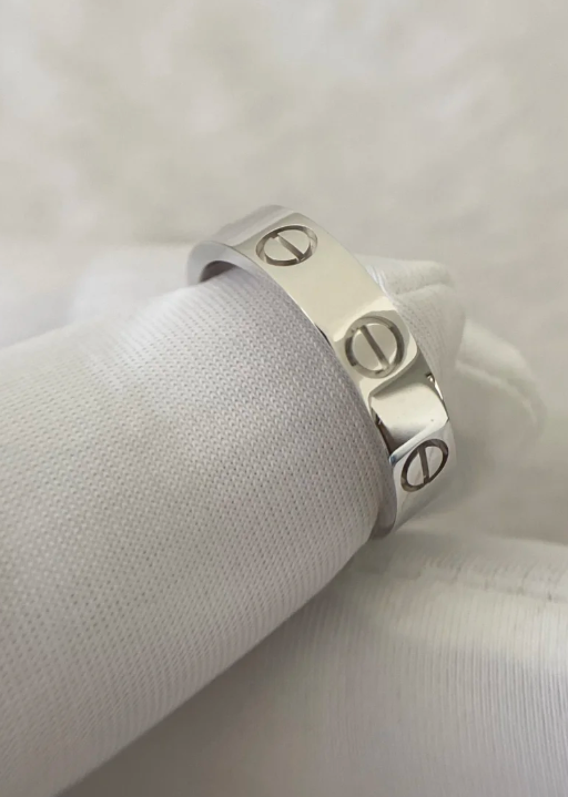 [⭐Mirelle]LOVE RING 4MM 1 DIAMOND SILVER