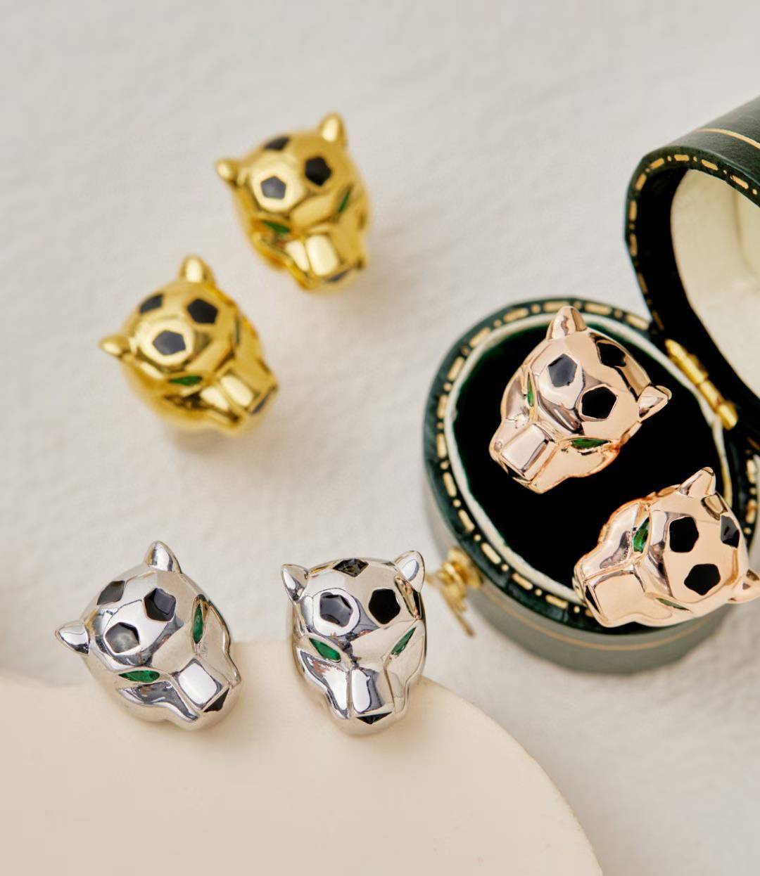 [⭐Mirelle]CHRRTAH-PRINT STUD EARRINGS, THREE COLORS