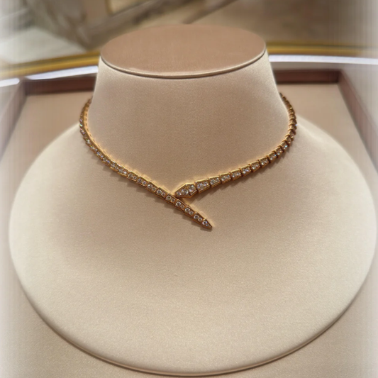 [⭐Mirelle]NEW！SERPENT DIAMOND NECKLACE