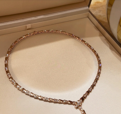 [⭐Mirelle]NEW！SERPENT DIAMOND NECKLACE
