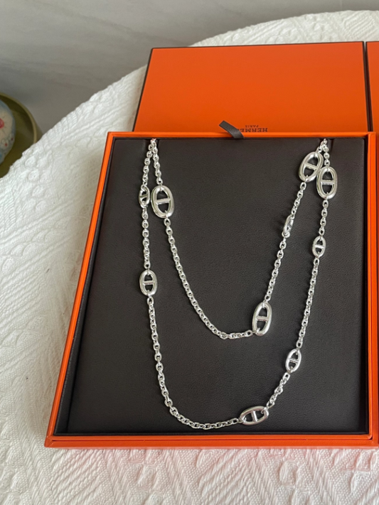 [⭐Mirelle]Classic Silver Sweater Chain