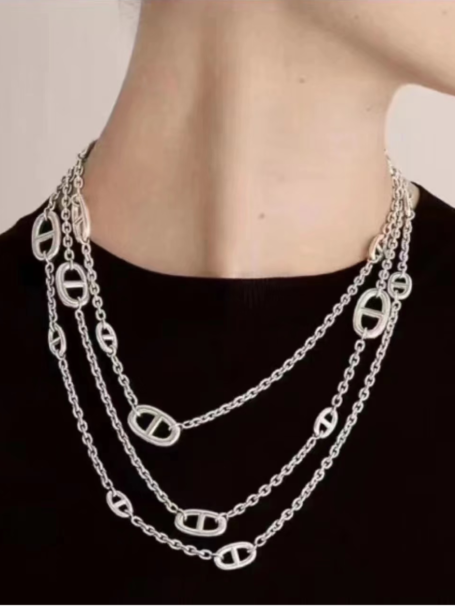 [⭐Mirelle]Classic Silver Sweater Chain