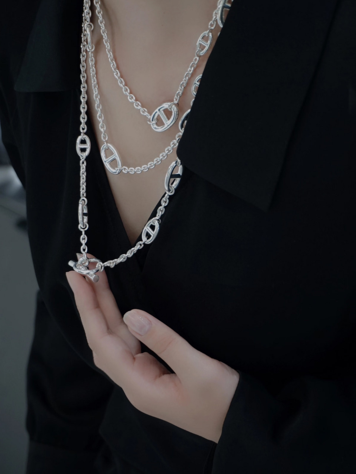 [⭐Mirelle]Classic Silver Sweater Chain