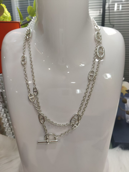 [⭐Mirelle]Classic Silver Sweater Chain