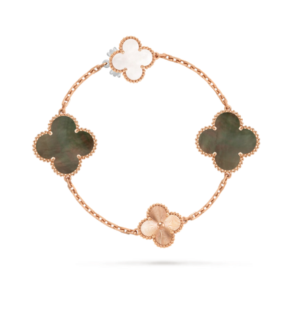 [⭐Mirelle]DETACHABLE CLOVER 15(11+4) FLOWER SILVER NECKLACE SET
