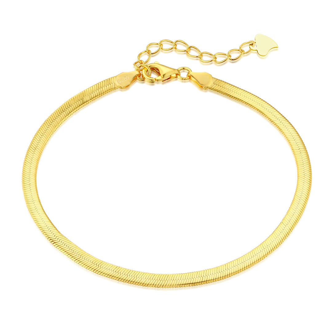 [Mirelle Jewelry]Flat Snake Bone Chain Blade Necklace