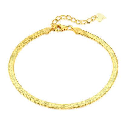 [Mirelle Jewelry]Flat Snake Bone Chain Blade Necklace