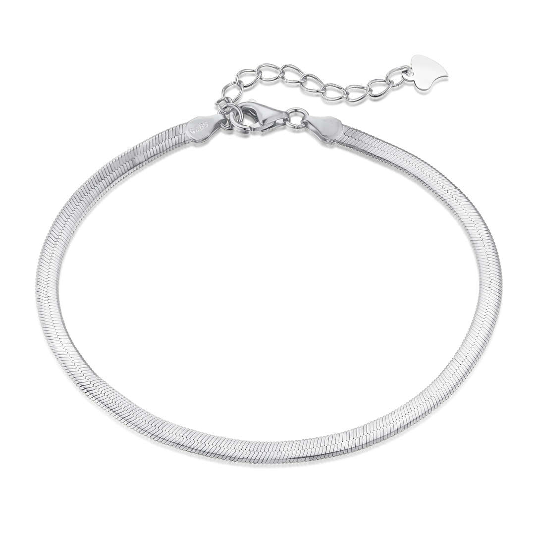 [Mirelle Jewelry]Flat Snake Bone Chain Blade Necklace