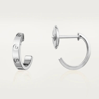 [⭐Mirelle]LOVE EARRINGS 2.65MM SILVER