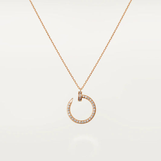 [⭐Mirelle]JUSTE NECKLACE PINK GOLD DIAMONDS