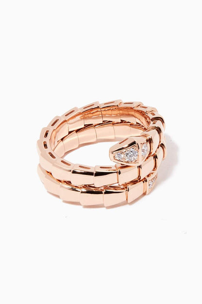 [⭐Mirelle]SERPENTS DOUBLE ROW DIAMOND RING