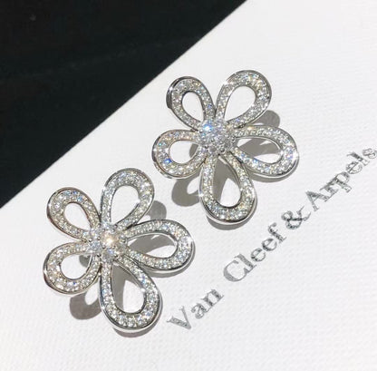 [⭐Mirelle]FLOWERLACE EARRINGS FULL DIAMONDS