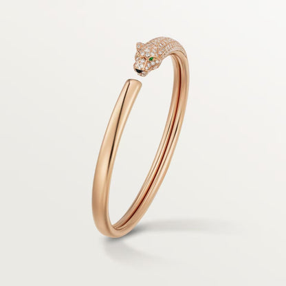 [⭐Mirelle]PANTHERE HALF DIAMOND OPEN BRACELET