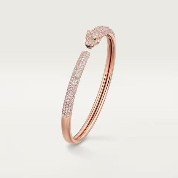 [⭐Mirelle]PANTHERE FULL DIAMOND OPEN BRACELET