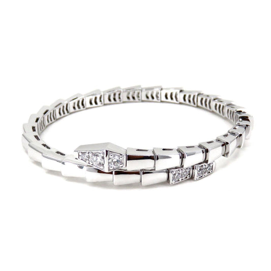[⭐Mirelle]SERPENTI BRACELET DIAMONDS SILVER