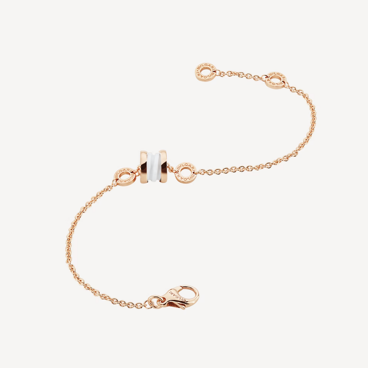 [⭐Mirelle]ZERO 1 SOFT PINK GOLD AND WHITE CERAMIC BRACELET