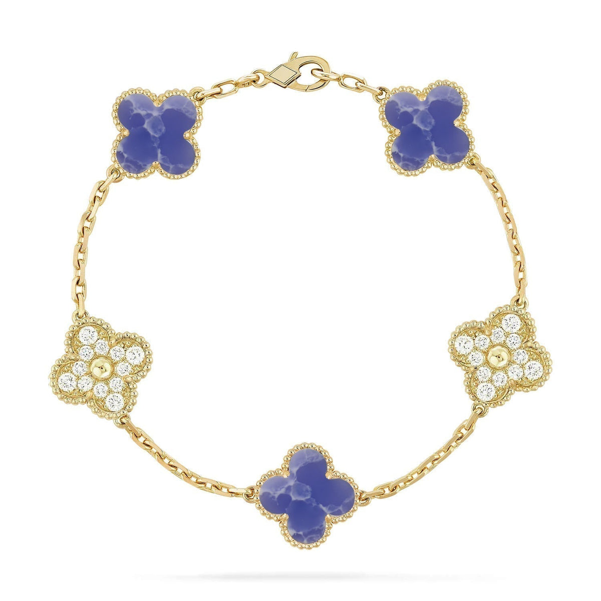 [⭐Mirelle]CLOVER 5 MOTIF BLUE VEINS BRACELET COLLECTION