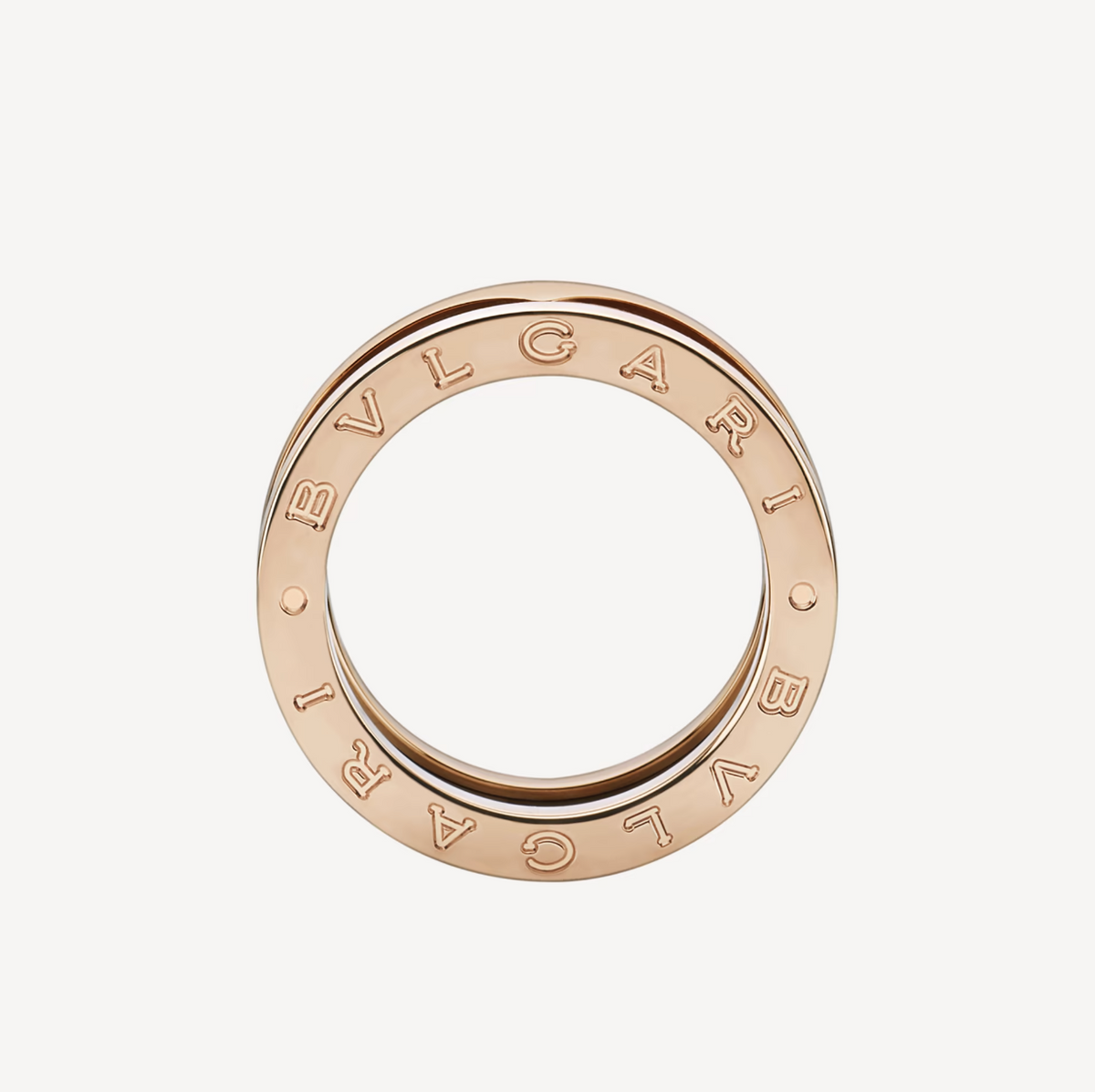 [⭐Mirelle]ZERO 1 TWO-BAND LOOPS AND BLACK CERAMIC PINK GOLD RING