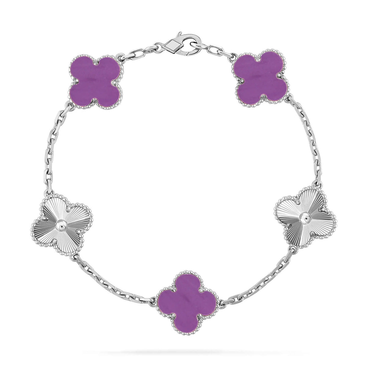 [⭐Mirelle] CLOVER 5 MOTIF VIOLET BRACELET COLLECTION