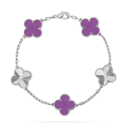 [⭐Mirelle] CLOVER 5 MOTIF VIOLET BRACELET COLLECTION