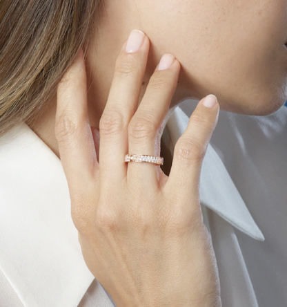 [⭐Mirelle]ALLIANCE LIENS VIDENCE PAVED DIAMOND 4MM RING