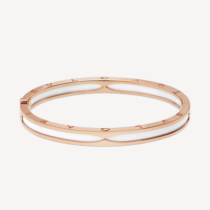 [⭐Mirelle]ZERO 1 PINK GOLD WITH WHITE CERAMIC BRACELET