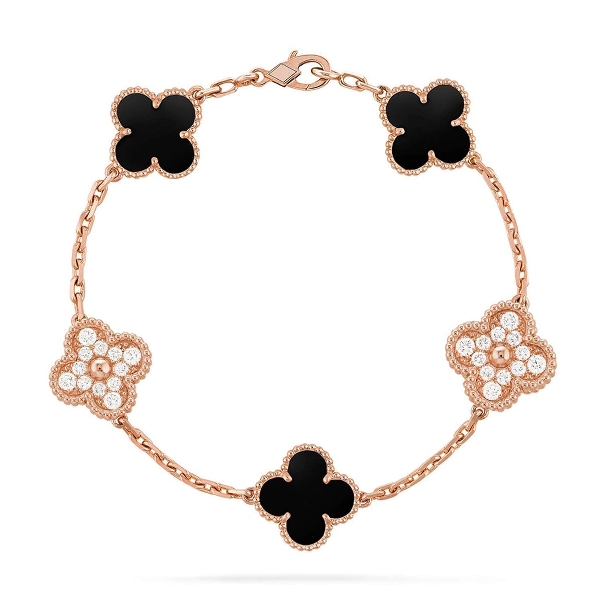 [⭐Mirelle] CLOVER 5 MOTIF ONYXS BRACELET COLLECTION