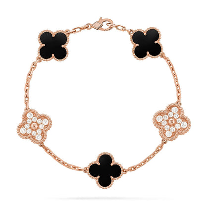 [⭐Mirelle] CLOVER 5 MOTIF ONYXS BRACELET COLLECTION