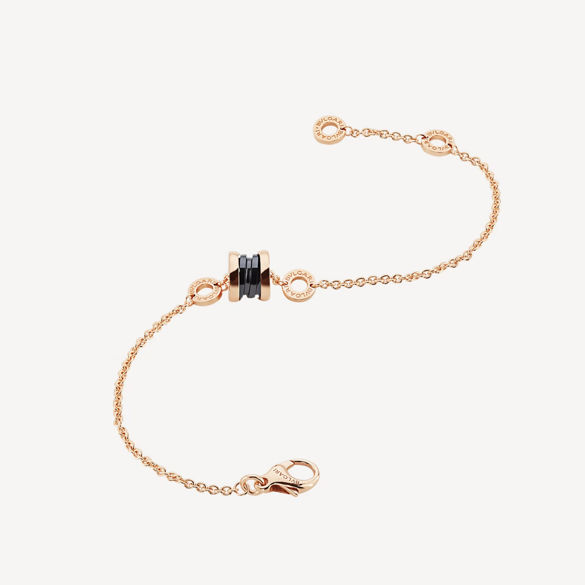 [⭐Mirelle]ZERO 1 SOFT PINK GOLD AND BLACK CERAMIC BRACELET