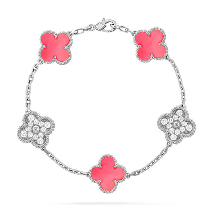 [⭐Mirelle] CLOVER 5 MOTIFS  PINK MOP BRACELET COLLECTION