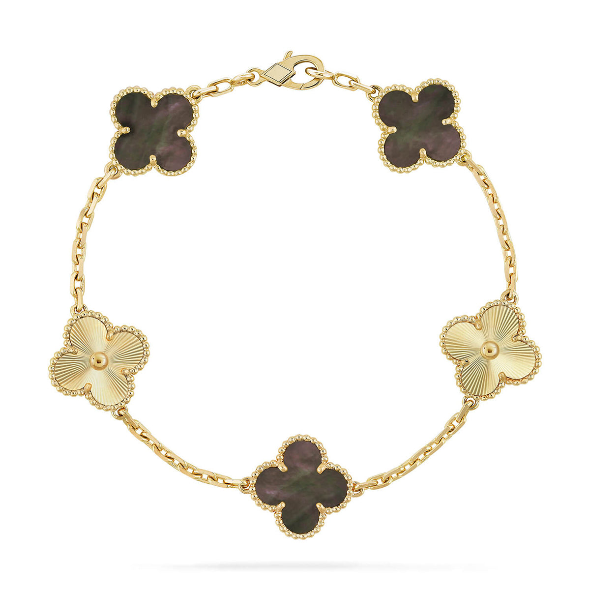[⭐Mirelle] CLOVER 5 MOTIF GRAY MOP BRACELET COLLECTION