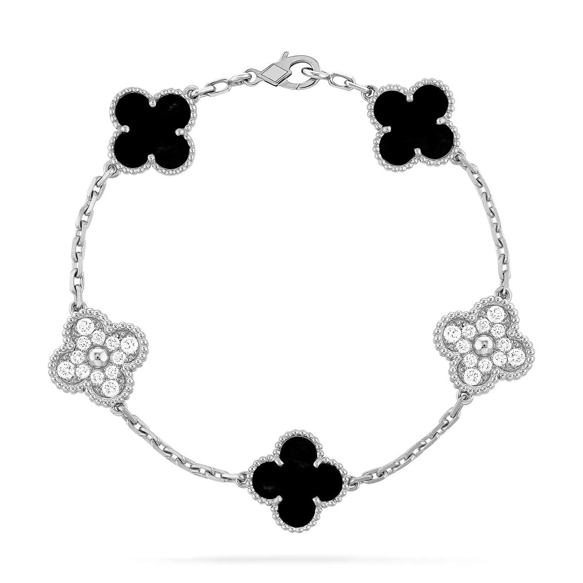 [⭐Mirelle] CLOVER 5 MOTIF ONYXS BRACELET COLLECTION