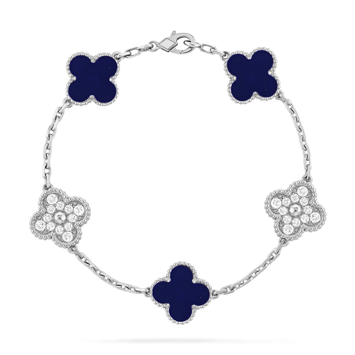 [⭐Mirelle]CLOVER 5 MOTIF LAPIS LAZULI BRACELET COLLECTION